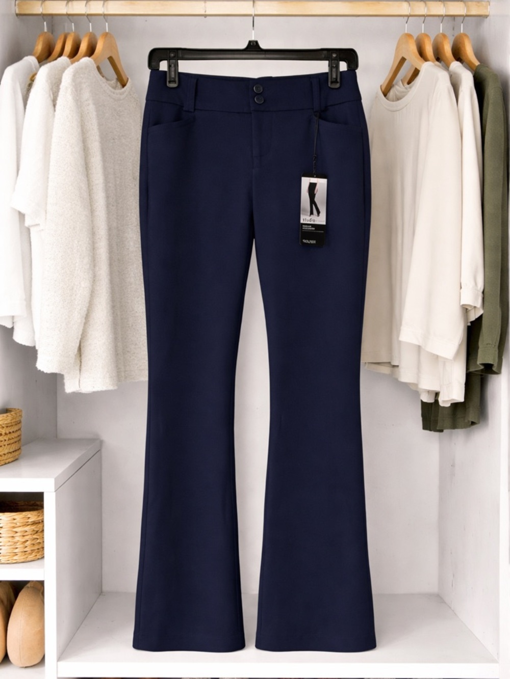 NWT Torrid Studio Navy Ponte Stretch Trousers 14R High Rise Dress Pants NWT
